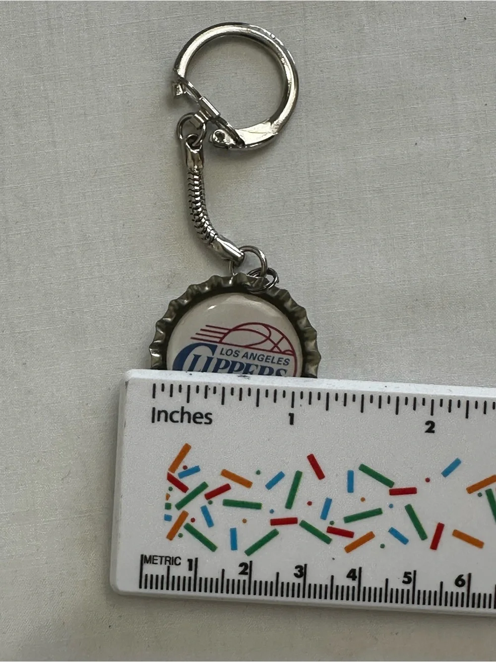 Los Angeles Clippers Bottle Cap Keychain - Team Logo Pendant